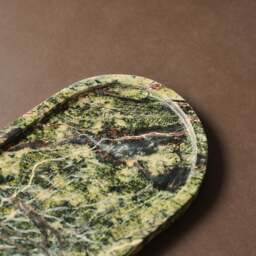 Travara - Green Marble Oval Decorative Tray - thumbnail 3