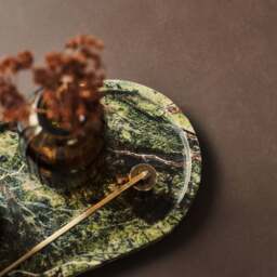 Travara - Green Marble Oval Decorative Tray - thumbnail 5