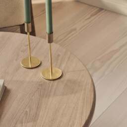 Alina - Washed Wood Round Large Wooden Coffee Table - thumbnail 5