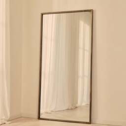 Corra - Antique Bronze Full Length Rectangular Rope Twist Mirror 180cm x 90cm - thumbnail 3