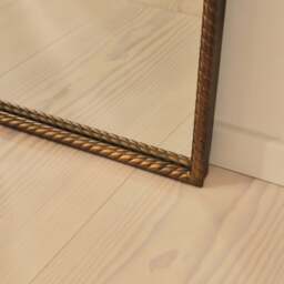 Corra - Antique Bronze Full Length Rectangular Rope Twist Mirror 180cm x 90cm - thumbnail 5