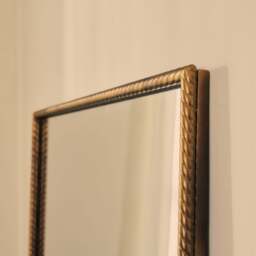 Corra - Antique Bronze Full Length Rectangular Rope Twist Mirror 180cm x 90cm - thumbnail 6