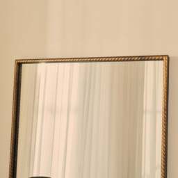 Corra - Antique Bronze Full Length Rectangular Rope Twist Mirror 180cm x 90cm - thumbnail 4