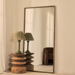 Corra - Antique Bronze Full Length Rectangular Rope Twist Mirror 180cm x 90cm