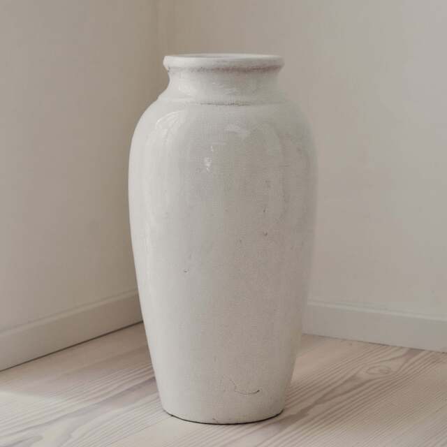 Cadira - Large Ivory Gloss Ceramic Vase - image 1