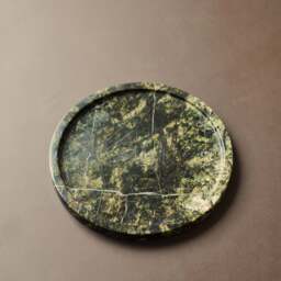 Travara - Green Marble Round Decorative Tray - thumbnail 2