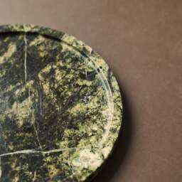 Travara - Green Marble Round Decorative Tray - thumbnail 3