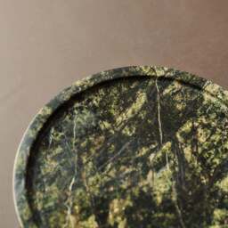 Travara - Green Marble Round Decorative Tray - thumbnail 4