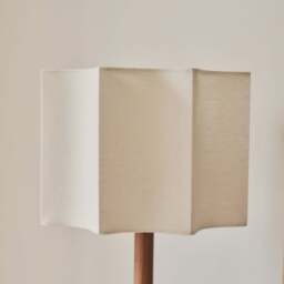 Esme - Dark Wood Inverted Scallop Shade Table Lamp - thumbnail 5