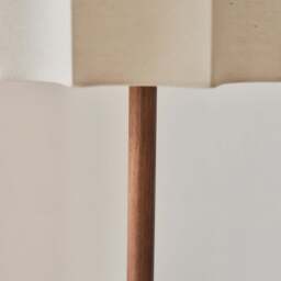 Esme - Dark Wood Inverted Scallop Shade Table Lamp - thumbnail 4