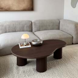 Savanna - Large Dark Wood Irregular Wooden Coffee Table - thumbnail 3