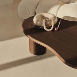 Savanna - Large Dark Wood Irregular Wooden Coffee Table - thumbnail 2