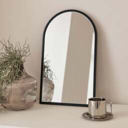 Liberty - Black Arched Metal Wall Mirror 50cm x 30cm - thumbnail 3