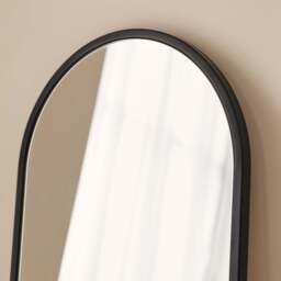 Liberty - Black Arched Metal Wall Mirror 50cm x 30cm - thumbnail 5