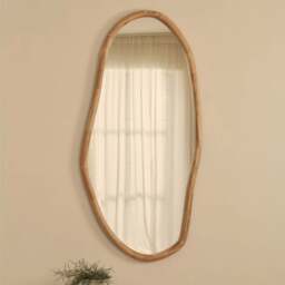 Aaliyah - Light Wood Irregular Wall Mirror 150cm x 75cm - thumbnail 2