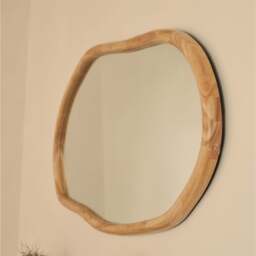 Aaliyah - Light Wood Irregular Wall Mirror 150cm x 75cm - thumbnail 5