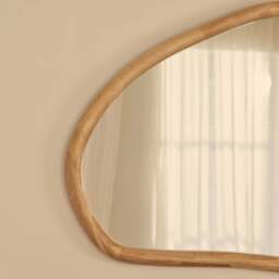Aaliyah - Light Wood Irregular Wall Mirror 150cm x 75cm - thumbnail 6