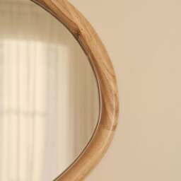 Aaliyah - Light Wood Irregular Wall Mirror 150cm x 75cm - thumbnail 4