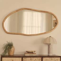 Aaliyah - Light Wood Irregular Wall Mirror 150cm x 75cm - thumbnail 1