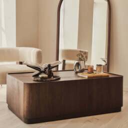 Fairmont - Dark Wood Premium Rectangular Coffee Table - thumbnail 1