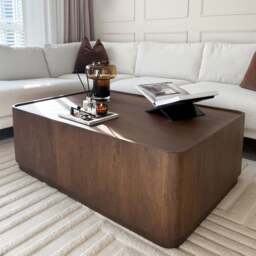 Fairmont - Dark Wood Premium Rectangular Coffee Table - thumbnail 4
