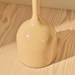Esme - Beige Gloss Inverted Scallop Shade Floor Lamp - thumbnail 4