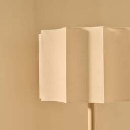 Esme - Beige Gloss Inverted Scallop Shade Floor Lamp - thumbnail 5