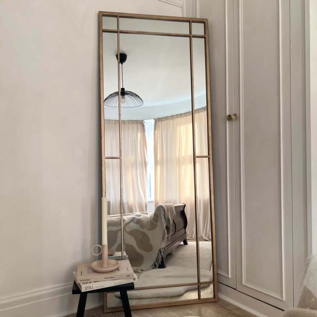 Bexley - Gold Full Length Metal Mirror 180cm x 70cm - image 1