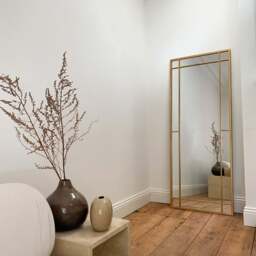 Bexley - Gold Full Length Metal Mirror 180cm x 70cm - thumbnail 6