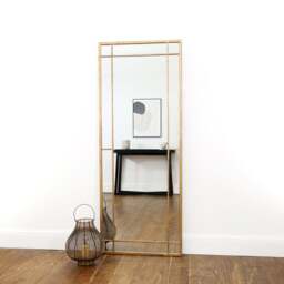 Bexley - Gold Full Length Metal Mirror 180cm x 70cm - thumbnail 3