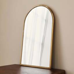 Liberty - Gold Arched Metal Wall Mirror 50cm x 30cm - thumbnail 1