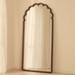 Safi - Full Length Large Arched Dark Wood Mirror 190cm x 90cm - thumbnail 3