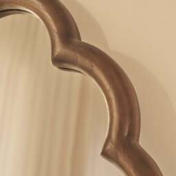 Safi - Full Length Large Arched Dark Wood Mirror 190cm x 90cm - thumbnail 6