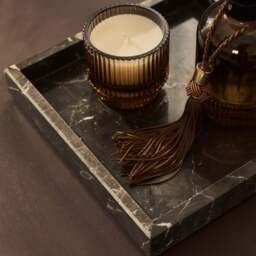 Travara - Dark Emperador Marble Square Decorative Tray - thumbnail 5
