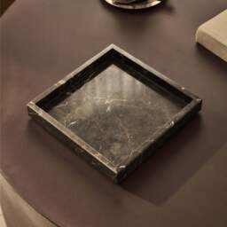 Travara - Dark Emperador Marble Square Decorative Tray - thumbnail 4
