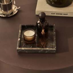 Travara - Dark Emperador Marble Square Decorative Tray - thumbnail 3