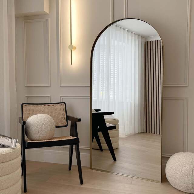 Arcus - Full Length Arched Gold Large Metal Mirror 170cm x 80cm - image 1