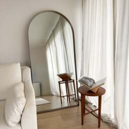 Arcus - Full Length Arched Gold Large Metal Mirror 170cm x 80cm - thumbnail 2
