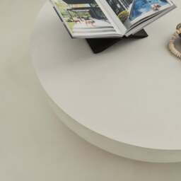 Enzo - Large Minimal Concrete Round Coffee Table - thumbnail 6