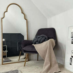 Algiers - Large Full Length Gold Arched Metal Mirror 150cm x 60cm - thumbnail 4