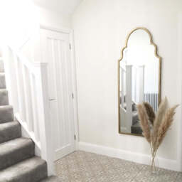Algiers - Large Full Length Gold Arched Metal Mirror 150cm x 60cm - thumbnail 2