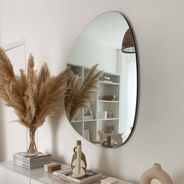 Edge - Large Frameless Irregular Pond Mirror 100cm x 75cm - image 1