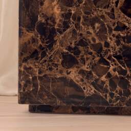 Atella - Dark Emperador Rectangular Premium Solid Marble Side Table - thumbnail 4