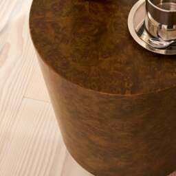 Arbour - Green Burl Wood Premium Round Side Table - thumbnail 5
