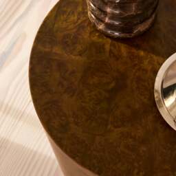 Arbour - Green Burl Wood Premium Round Side Table - thumbnail 6