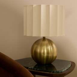 Caia - Antique Gold Scallop Shade Table Lamp - thumbnail 2