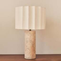 Castella - Travertine Scallop Shade Table Lamp - thumbnail 2