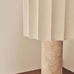 Castella - Travertine Scallop Shade Table Lamp - thumbnail 5