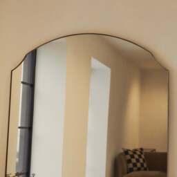 Isla - Extra Large Gold Full Length Arched Metal Mirror 190cm x 120cm - thumbnail 3