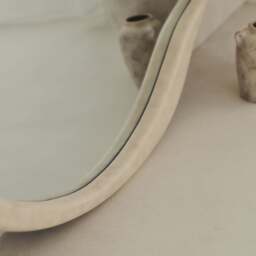 Arcurva - Large Overmantle Concrete Irregular Mirror 130cm x 80cm - thumbnail 5